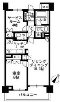 シャンピアグランデ深沢 109 間取り図