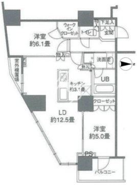 カスタリアタワー品川シーサイド 602 間取り図