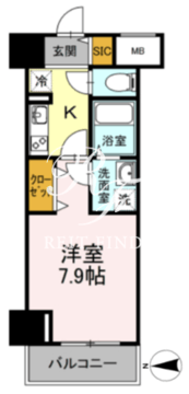 D-room早稲田 802 間取り図