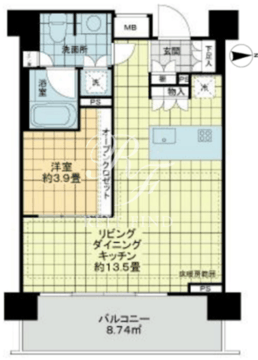 イクサージュ目黒 519 間取り図
