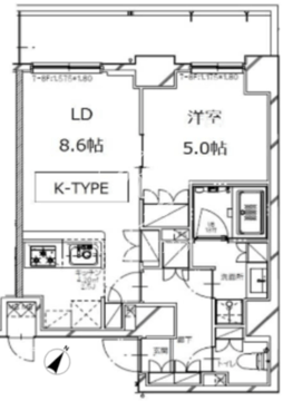 エスレジデンス月島 801 間取り図