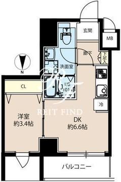 LUNIQ亀戸 602 間取り図