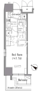 パークアクシス台東根岸 204 間取り図