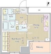 ヴェルデュール高田馬場 1306 間取り図