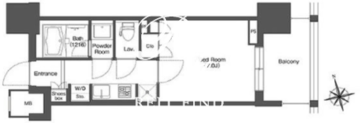 リーブルグラント西新宿 W-804 間取り図