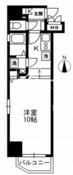 レジディア上野御徒町 1301 間取り図