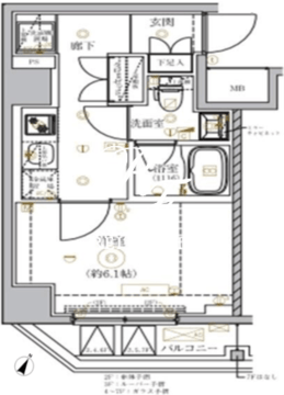 ベルシード門前仲町2 601 間取り図