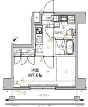 ベルシード門前仲町2 303 間取り図