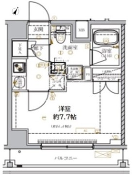 ベルシード門前仲町2 704 間取り図