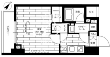 ステージファースト八丁堀 402 間取り図