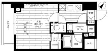 ステージファースト八丁堀 203 間取り図