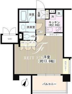 アゼリアテラス新宿 417 間取り図