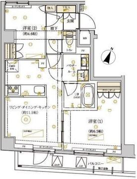 ドムススタイル武蔵小山 201 間取り図