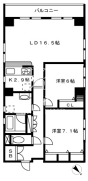 スクエアードコート日本橋人形町 1001 間取り図