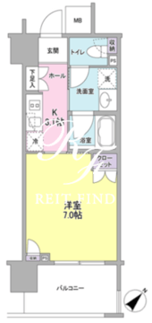 フレアージュ恵比寿 702 間取り図