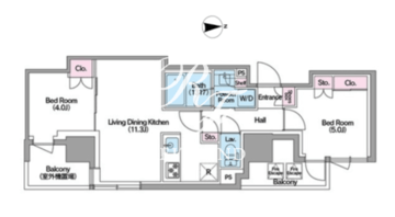 コンフォリア東新宿ステーションフロント 612 間取り図