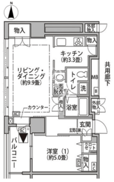 東雲キャナルコートCODAN 19-702 間取り図