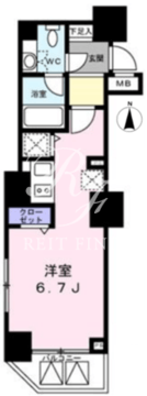 レジディア高輪桂坂 205 間取り図