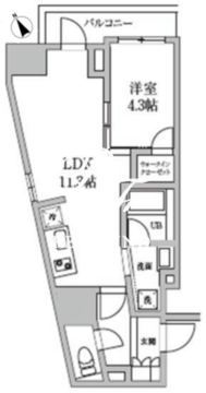 レジディア日本橋馬喰町2 401 間取り図