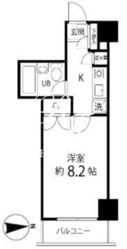 ハイリーフ芝大門 506 間取り図