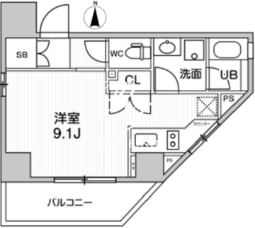 シーズンフラッツ文京東大前 403 間取り図