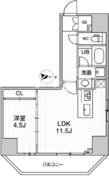 シーズンフラッツ文京東大前 1001 間取り図