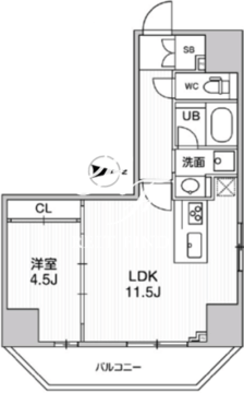 シーズンフラッツ文京東大前 1101 間取り図