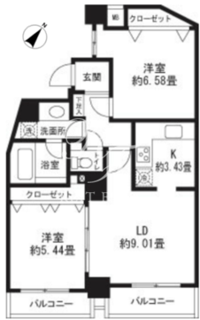 レジディア三軒茶屋2 602 間取り図