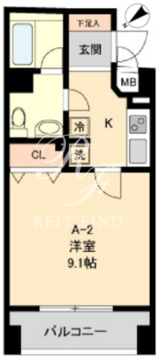 コモド水天宮レジデンス 201 間取り図