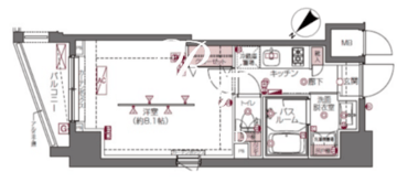 ズーム白金高輪 706 間取り図