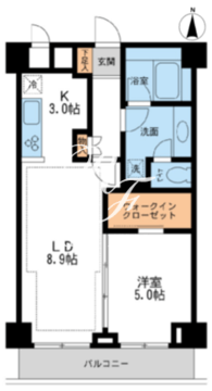 NTPRレジデンス鷹番 404 間取り図