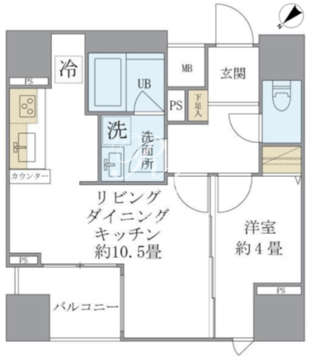 フェリシア日本橋人形町 703 間取り図
