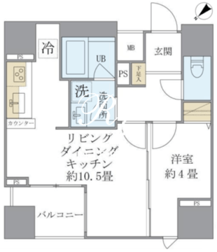 フェリシア日本橋人形町 403 間取り図