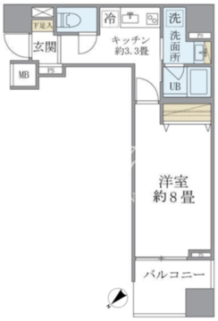 フェリシア日本橋人形町 201 間取り図
