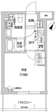 フレアージュ白金台 205 間取り図