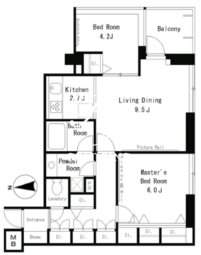 パークアクシス西麻布ステージ 603 間取り図