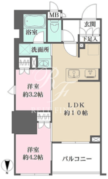 ルフォンプログレ元浅草マークス 1103 間取り図