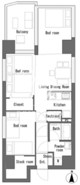 ププレMIYA銀座東 601 間取り図
