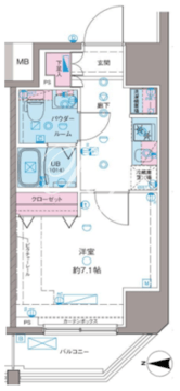 ガリシア新宿ノース2 201 間取り図