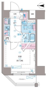 ガリシア新宿ノース2 403 間取り図