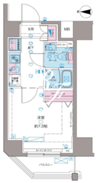 ガリシア新宿ノース2 503 間取り図