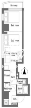 ププレMIYA銀座東 401 間取り図