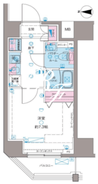 ガリシア新宿ノース2 803 間取り図