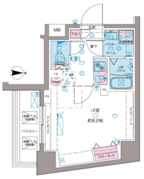 ガリシア新宿ノース2 604 間取り図