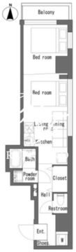 ププレMIYA銀座東 402 間取り図