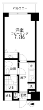 レジディア桜上水 206 間取り図