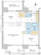 プラウドフラット浅草トレサージュ 1401 間取り図
