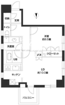 パークキューブ銀座イースト 701 間取り図