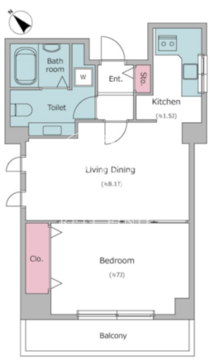 レジディア日本橋人形町 701 間取り図