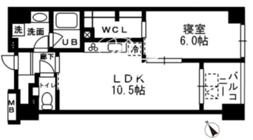 レジディア日本橋浜町 902 間取り図
